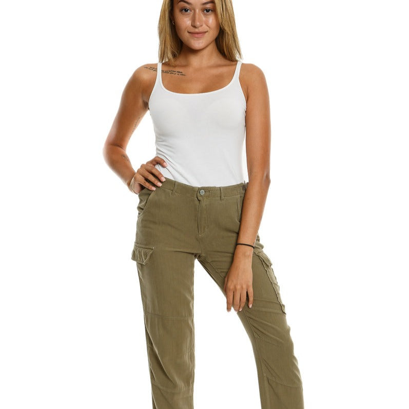 Women's roll store up cargo pants